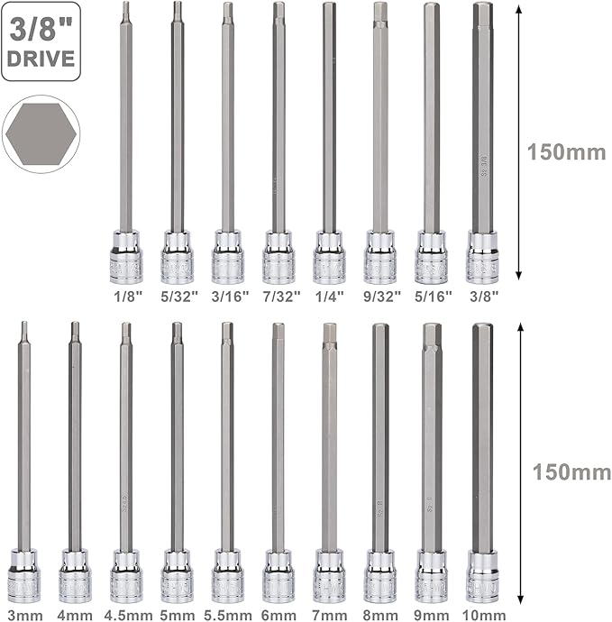 DepthDrive™ XL Hex Bit Socket Set