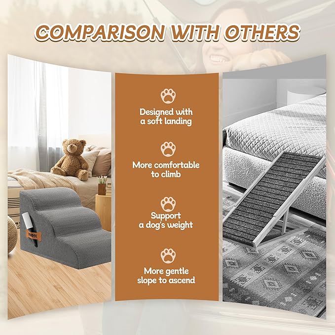 PawEase™ Orthopedic Dog Ramp Stairs